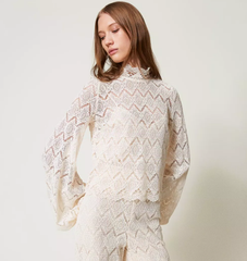 【未使用・新品】【公式正規取扱い】TWINSET(ツインセット)women's ブラウス(IVORY)