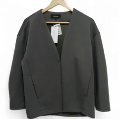 UNTITLE アンタイトル ノーカラーブラックジャケット 新品未使用タグ付き リッチェウーステッドクロスジャケット（ノーカラージャケット