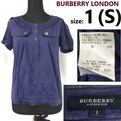三陽商会★BURBERRY LONDON/バーバリー★半袖ブラウス/カットソー【1/レディースS/ネイビー/navy】Tシャツ/トップス/Tops/Shirts◆sBH933<sale>