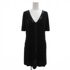 アルマーニエクスチェンジ A/X ARMANI EXCHANGE カットソー Vネック スパンコール 長袖 M 黒 ブラック /BS