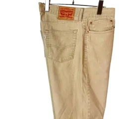 Levi'sリーバイス514コーデュロイパンツベージュ白タブホワイトタブ細畝スリムストレートy2kアメカジレトログランパコアvintageヴィンテージ50510