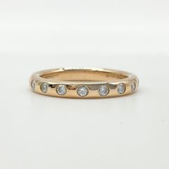 Tiffany&Co. ティファニー スタッキング バンドリング エルサ・ペレッティ エイト ダイヤモンド 指輪 9号 K18PG 18金 ダイヤモンド0.16ct 8石 【中古】Aランク　5_271