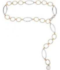 [무료 배송] 딜러 여성 벨트 액세서리 Two Tone Oval & Circle Chain Belt Two Tone