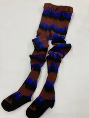 国産ジャガードギザギザ柄タイツ