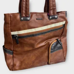 D.KELLY フェイクレザートートバッグ ブラウン バッグ 鞄 メンズ レザー