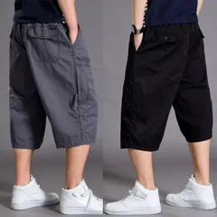 カーゴパンツ メンズ ハーフパンツ 短パン 半パン ショートパンツ 7分丈 ゆったり ミリタリーパンツ 半ズボン 夏用 fengxz97