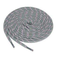 uxcell 靴紐 靴ひも 丸紐 丸型 シューレース 滑り止め 耐久性 ハイキング スニーカー 3足 ライトグレー ピンク 100 cm