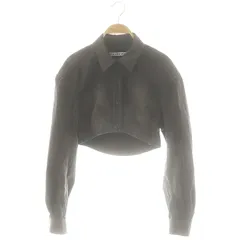 アレキサンダーワン ALEXANDER WANG ウォッシュ加工 クロップド シャツジャケット XS ダークグレー /MI ■OSのサムネイル
