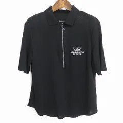 #s バレンザポー スポーツ VALENZAPO SPORTS 半袖 カットソー ニット 40 黒 ブラック ポロシャツ ラインストーン ロゴ 933714 k01のサムネイル