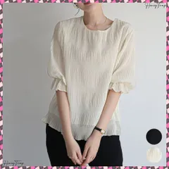 送料無料 ブラウス レディース プリーツブラウス夏 大人可愛い 薄手カットソー ラウンドネック 夏トップス オフィスカジュアル おしゃれシフォンブラウス 5分袖プルオーバー オフィス ブラウス シャツブラウス韓国 きれいめ 通勤夏服