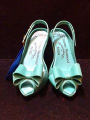 【新品・未使用】【廃版モデル】Vivienne Westwood（ヴィヴィアンウエストウッド）メリッサコラボ　インポート LADY DRAGON Ⅲ with bow パンプス