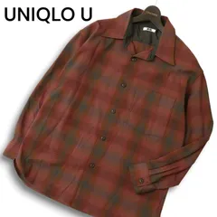 UNIQLO U ユニクロ ユー ルメール 秋冬★ 長袖 チェック ヘビー フランネル オーバーサイズ シャツ Sz.M　メンズ