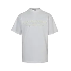 【今日特価】Balenciaga 25ss 貼布文字反縫破れ T シャツ