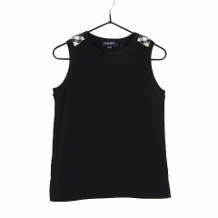 バーバリー ロンドン BURBERRY LONDON 子供服 Tシャツ カットソー チュニック ノースリーブ ノバチェック柄 ロゴ 刺繍 110A 黒 ブラック ベージュ 国内正規品