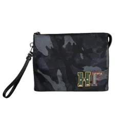 プラダ カモフラ柄テースト セカンドバッグ ナイロン 2NE789 ブラック メンズ  PRADA  中古 プラダ