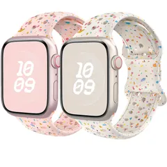 【人気商品】2枚入り スポーツバンド コンパチブル アップルウォッチ バンド シリコン 42mm 46mm 41mm 40mm 44mm 45mm 49mm 38mm レディース メンズ、コンパチブル apple watch バンド 10 se se2 9 8