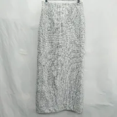 ◇ Θ eimy istoire ツイード柄 スリット加工 ロング丈 タイト スカート サイズS グレー系 レディース E  【1502180012280】