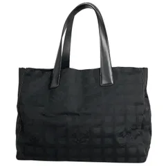 シャネル CHANEL ニュートラベルライン トート MM 肩掛け ショルダーバッグ ココマーク CC トートバッグ ナイロンジャガード ブラック レディース 【中古】