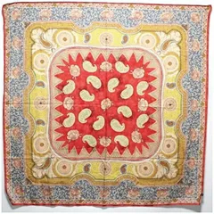 エトロ ウール シルク 大判 ストール マルチカラー ペイズリー柄 中古