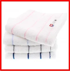 【送料無料 】 フェイスタオル Style: 各色4枚組_ベビーピンク・ベビーブルー・ネイビー・グレー 横田タオル㈱ 今治タオル みんなのタオル ランダムボーダ