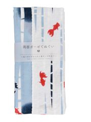 両面ガーゼてぬぐい きんとと縦絞り 柄　３重ガーゼ 両面 柄　綿 100%