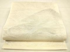 A5◇着物くつろぎ 夏物 荒波模様 金糸 六通 正絹 薄物 絽 紗 袋帯 115