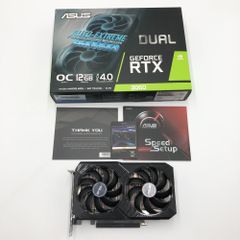 ASUSTek NVIDIA RTX3060 搭載 Axial-techファンと2スロット設計 DUAL-RTX3060-O12G-V2
