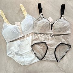 ♡MBS15♡ 2着セット 授乳ブラジャー ショーツ ノンワイヤー インナー