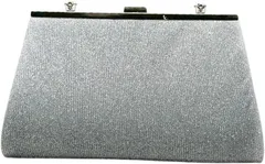 KIDSMAL ハンド バッグ パーティー 結婚式 二次会 フォーマル レディース 3Way ショルダー クラッチ(シルバー)