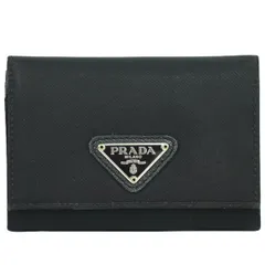 PRADA 財布 サフィアーノレザー BLACK m170a PRADA プラダ M170A サフィアーノレザー トライアングルロゴ 三