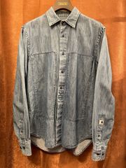 ADAM KIMMEL × CARHARTT コラボレーションモデル長袖デニムワークシャツ インディゴ Sサイズ