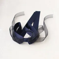 ☆ ネイビー ☆ フリー ☆ シャララリボンヘアゴム キッズ ヘアゴム リボン サテン オーガンジー 68242302 シャララリボンヘアゴム 大きめ 女の子 大人っぽい 卒園式 入学式 卒業式 オシャレ かわいい おしゃれ 可愛い ヘアアレンジ