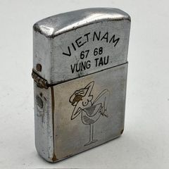 ZIPPO ベトナム 1967年前期 ワイングラスに女性 裸婦 ビンテージ ベトナムジッポー