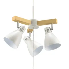 【 新品 未開封 】   オーム電機 LED照明 ペンダントライト 3灯 電球別売 ホワイト LT-YN30AW-W 未使用 送料無料のサムネイル