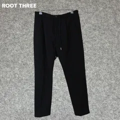 ROOT THREE ブラック スラックス ドローストリング Lサイズのサムネイル