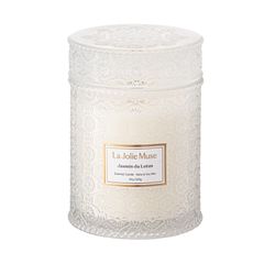 【新着商品】LA JOLIE MUSE アロマキャンドル 母の日キャンドル ウッドウィック 女性＆男性へのギフト 大容量ジャーキャンドル 90時間燃焼 ジャスミン・デュ・ロータス 539g