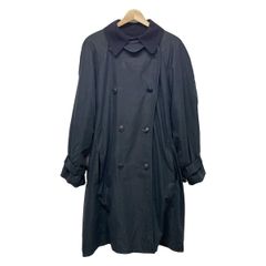 HERMES(エルメス) トレンチコート サイズ38 M レディース - ネイビー×黒 長袖/裏地ウール×カシミヤ/秋/冬