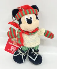 東京ディズニーランド ぬいぐるみバッジ CHRISTMAS FANTASY ミッキー(赤緑白)/Mickey's jolly Snowｔime 2008
