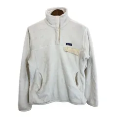 patagonia パタゴニア リツール スナップT フリースジャケット アウトドア ワンポイントロゴ ホワイト (レディース L) 中古 古着 R7587