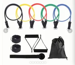 セール☆エクササイズバンド トレーニングチューブ 天然ラテックス