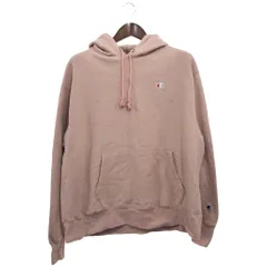 Champion チャンピオン リバースウィーブ スウェット パーカー ワンポイントロゴ ライトピンク (メンズ X-LARGE) 中古 古着 P6890