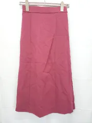 ◇ Θ ROPE PICNIC ロペピクニック ウエストゴム 膝下丈 フレア スカート サイズ40 ボルドー系 レディース E  【1505290029520】