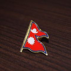 ネパール　国旗　ピンバッチ　Nepal