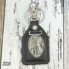 新品 送料無料 ☆K15 キーホルダー 天使 黒色 ストリート アメカジ パンク