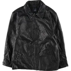 状態最高!！超希少XL OLD GAP レザーブルゾン　牛革　本革　光沢感　黒 楽天市場】old gap レザー ブルゾンの通販