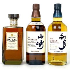 【東京都内限定お届け】 3本 サントリー SUNTORY シングルグレーン ローヤル 1899 山崎 シングルモルト ジャパニーズ 知多 700ml ウイスキー セット 【古酒】