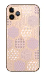 iPhone14Pro ケース カバー アイフォン14 プロ スマホケース ハードケース 和風 和柄 レトロ 花 市松 矢絣 青海波 大人かわいい 日本 上品 キレイ目 透明 クリア カラー04