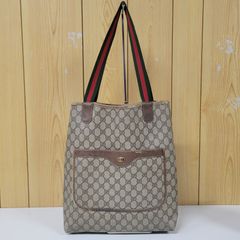 36 GUCCI グッチ シェリーライン GGスプリーム トートバッグ