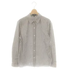 セオリー Theory 23AW DOWNING BAR NEW STRAIGHT SH ストライプシャツ 長袖 S ダークネイビー ホワイト /DF ■OS レディース セオリー】 ストライプシャツ StraightSH 23AW 綿100% 長袖