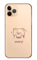 Google Pixel 7Pro ケース カバー グーグルピクセル7Pro スマホケース ハードケース くまさん クマ 熊 ベアー おしゃれ かわいい イラスト シンプル 透明 クリア カラー01